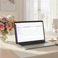 Ovarian Reserve Lab Results on Laptop - Feminine Dining Table