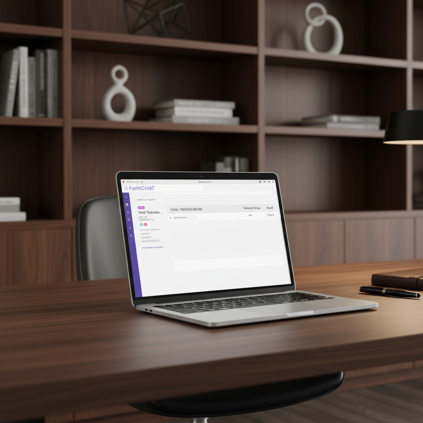Total Testosterone Lab Results - Laptop in Home Office
